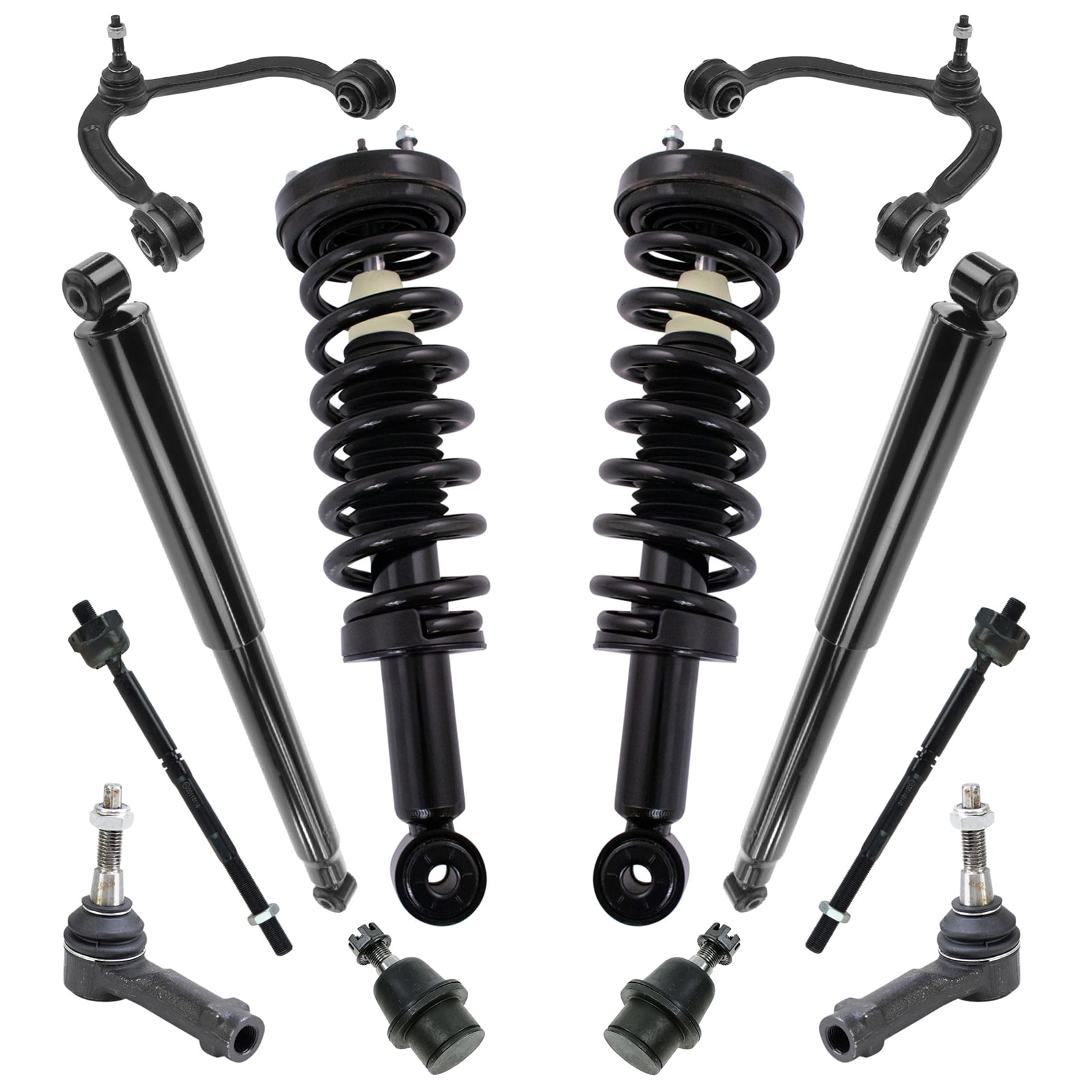 TRQ Loaded Shock Strut Control Arm Ball Joint Tie Rod Kit Set for 0408