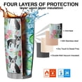 thumbnail image 7 of 20 Oz Boston Terriers and Flowers Coffee Tumbler Double Wall Insulated Stainless Steel Water Bottle | Metal Reusable Thermoses Flask with Cup Cap | Leak & Sweat Proof with Anti-Dust Lid, 7 of 7