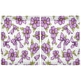 thumbnail image 5 of Wobogo Lavender Flowers Pattern Kitchen Curtains 2 Piece Set Farmhouse Country Style Light Filtering Small Window Drapes Suitable for Bathroom Laundry Room and RV 27x24in, 5 of 9