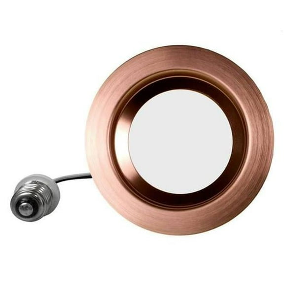 NICOR 4in. 644Lm LED Recessed Downlight Retrofit Light Fixture in Aged Copper, 2700K