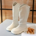 thumbnail image 2 of Generic Girls Knee High Fashion Riding Boots Toddler Girls Zipper Snow Boots Shoes Outdoor Warm Non Slip Knee High Boots, 2 of 5