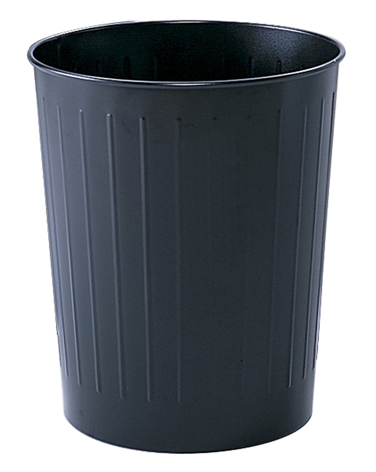 Color 5.88 Gallon Round Wastebasket Set of 6 Black 