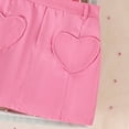 thumbnail image 4 of Toddler Girl Outfits Valentine's Day Heart Print Long Sleeve Sweater and Skirt Two Piece Set Fashion Trend Soft Outfit for Girls Pink 3 Years-4 Years, 4 of 7