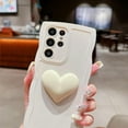 thumbnail image 5 of for Samsung Galaxy S22 Ultra Case 6.8", Cute Kawaii 3D Love Heart Aesthetic Curly Wavy Edge Non-Slip Camera Lens Cover Soft Silicone Shockproof Bumper Phone Cover for Women (Pink), 5 of 12