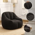 thumbnail image 6 of MINCETA Bean Bag Chair for Adults, Comfy Bean Bag Sofa with Armrest, Dark Gray BeanBag Chair with Back Support for Living Room, Bedroom, 6 of 7