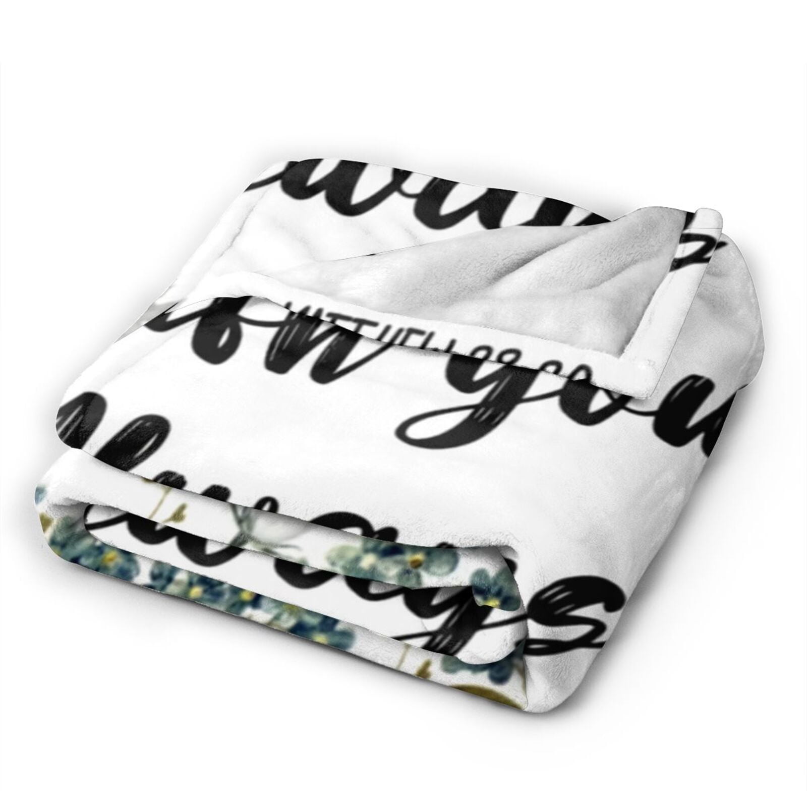 Wijzvio I Am With You Always Throw Blanket Soft Fuzzy Fleece Blanket For Couch Bed Living Room Decoration 50"X40"