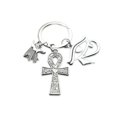 thumbnail image 1 of sweethay LLavero de Anubis Queen Egypt, llavero de moda y duradero, cierre de Metal de seguridad resistente, accesorio para llaves, teléfono móvil Ropa, zapatos y accesorios Miscelánea plata 2 sweethay AP014002-02, 1 of 6