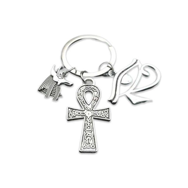 sweethay LLavero de Anubis Queen Egypt, llavero de moda y duradero, cierre de Metal de seguridad resistente, accesorio para llaves, teléfono móvil Ropa, zapatos y accesorios Miscelánea plata 2 sweethay AP014002-02