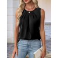 thumbnail image 6 of Women'S Silk Satin Tank Top Summer Business Casual Outfit 2025 Sleeveless Work Dressy Shirt Black L, 6 of 7