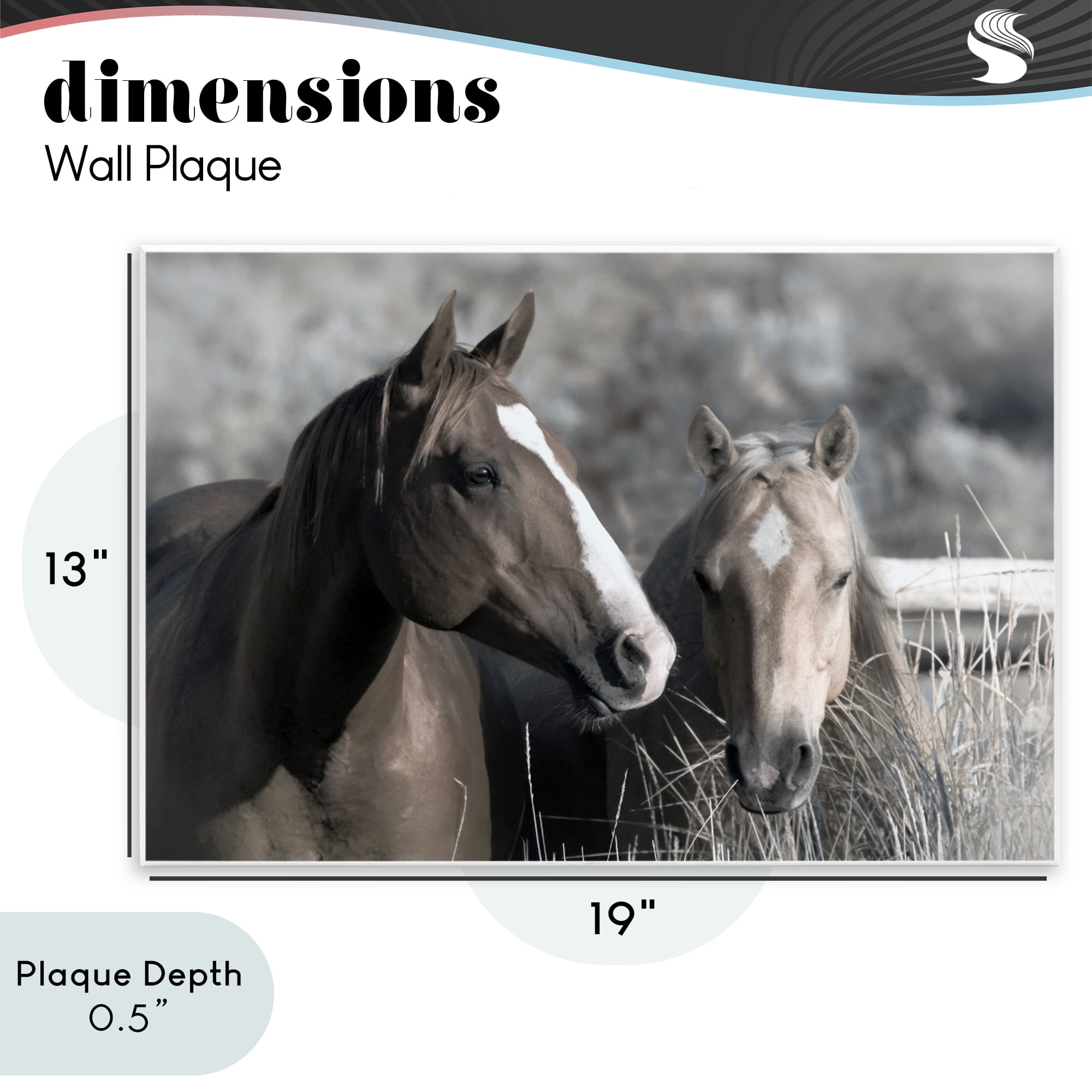 Stupell Industries Content Horses In Pasture Wall Plaque Art, design by Danita Delimont