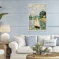 thumbnail image 3 of Stupell Industries Coastal Coastal Sailboats Under Swirling Clouds White Framed Giclee Art, 20 x 30, by Angie Hawke, 3 of 8