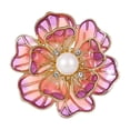 thumbnail image 1 of Women Brooch Sparkling Rhinestones Imitation Pearl Flower Shape Lapel Pin Suits Coats Bags Scarves Badge Versatile Accessory, 1 of 8