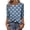 Blue, variant on Iaqnaocc Womens Tops 3/4 sleeve tops for women Dressy Casual Round Neck T-Shirts Polka Dots Fashion Clothing Tunic Tops Loose Fit Fall Spring T Shirts Red M