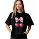 thumbnail image 1 of Women's T-Shirt,Short Sleeve Tee Shirts Casual Tops Valentine's Day Cherry Bow Crewneck T Shirt for Women, 1 of 8
