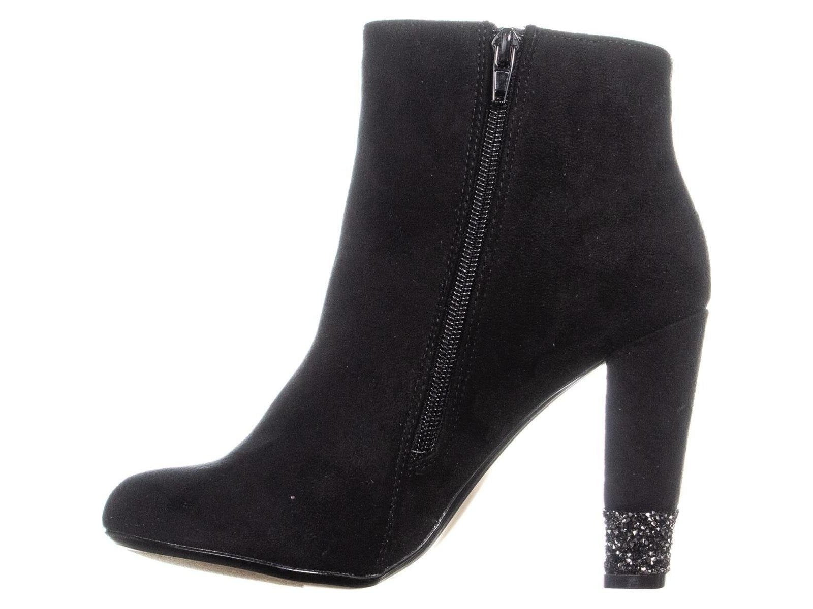 yardley black platform ankle boots