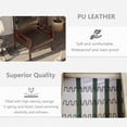 thumbnail image 3 of Mid Century Accent Chair, Oversized Upholstered Armchair, PU Leather Hollow Solid Wood Legs, Rustic Singel Sofa Chair 30.7'' W for Living Room, Bedroom, Reading Room, Office, Lounge, Espresso, 3 of 9