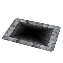 Optical Illusion Rug 3D Rugs Optical Illusion – Hole in the Floor Rug, Hole in the Floor Rug Non-Slip Doormat for Home Decor(F)