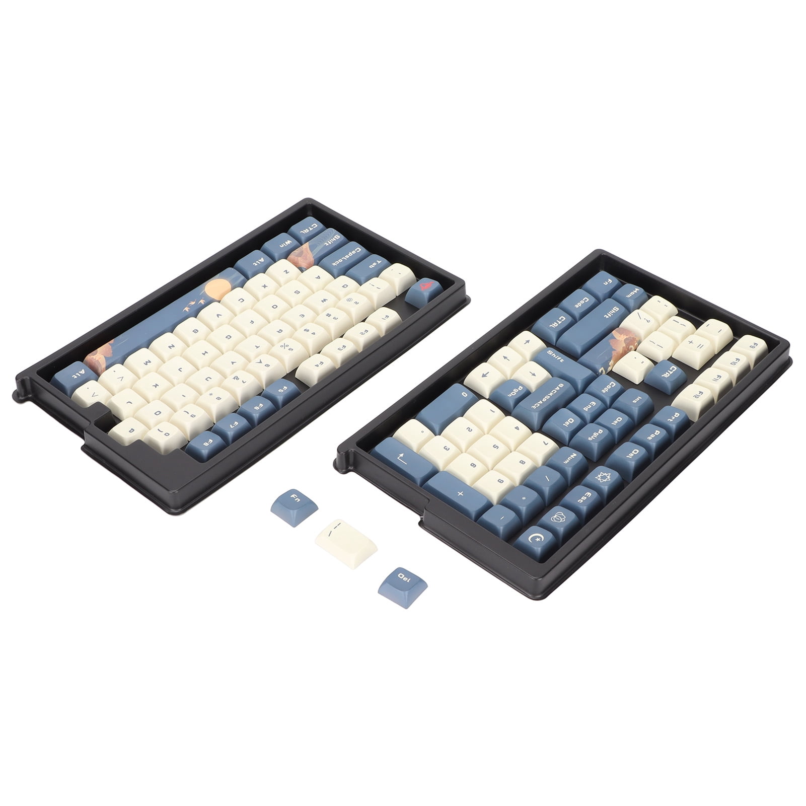 5-Sided Sublimated PBT Keycaps for Mechanical Keyboards - Cherry Height, 114-Key Set compatible with 61/68/84/87/104/108 Keys - Enhanced Gaming Experience