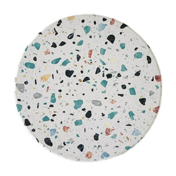 Colorful Terrazzo Tile Drink Stone Texture Chaotic Dots Modern Artistic Style Home Decor Diatomite Heat Diatomite 4 Inch For Cold Drinks Wine Mugs Cups