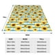 thumbnail image 3 of Balery White Blue Striped Sunflower Manta de Felpa Suave y Acogedora – Cobija de Franela Aterciopelada para Cama, Lavable y Cálida para Sofá, Mascotas, Transpirable-40"x30", 3 of 7