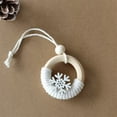 thumbnail image 4 of Puntoco Colgante de árbol de Navidad, colgante de copo de nieve blanco, colgante de círculo festivo blanco, decoración de copo de nieve para ventana, 4 of 6