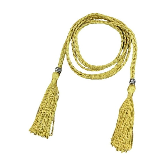 Women's Braided Knotted Waist Belt, 1Pcs Scarf Belts for Women Skinny Waist Belt Rope Chain Tie Waistband Thin Tassel Dress Belt for Women Girls Dress Skirt Rope Belts for Women