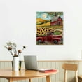 thumbnail image 3 of Nawypu Farmhouse Truck Wall Art Rustic Red Truck Sunflower Pictures Wall Decor Country Old Barn Windmill Painting Canvas Prints Modern Home Framed Artwork Decorations for Kitchen Bathroom, 3 of 5