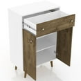thumbnail image 4 of Manhattan Comfort Armoire de Rangement de Liberté en Blanc et Brun Rustique, 4 of 8