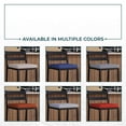 thumbnail image 4 of LeisureMod Patio Bar Stool in Powder-Coated Aluminum Frame with Removable Cushion Low Open-Back Design and Footrest Chelsea Collection in Blue, 4 of 11