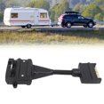 thumbnail image 1 of 7pin Flat Socket To 12pin Flat Plug Trailer Adapter, Heavy Duty Trailer Connector Brass Terminals  for Boat for RV, 1 of 7