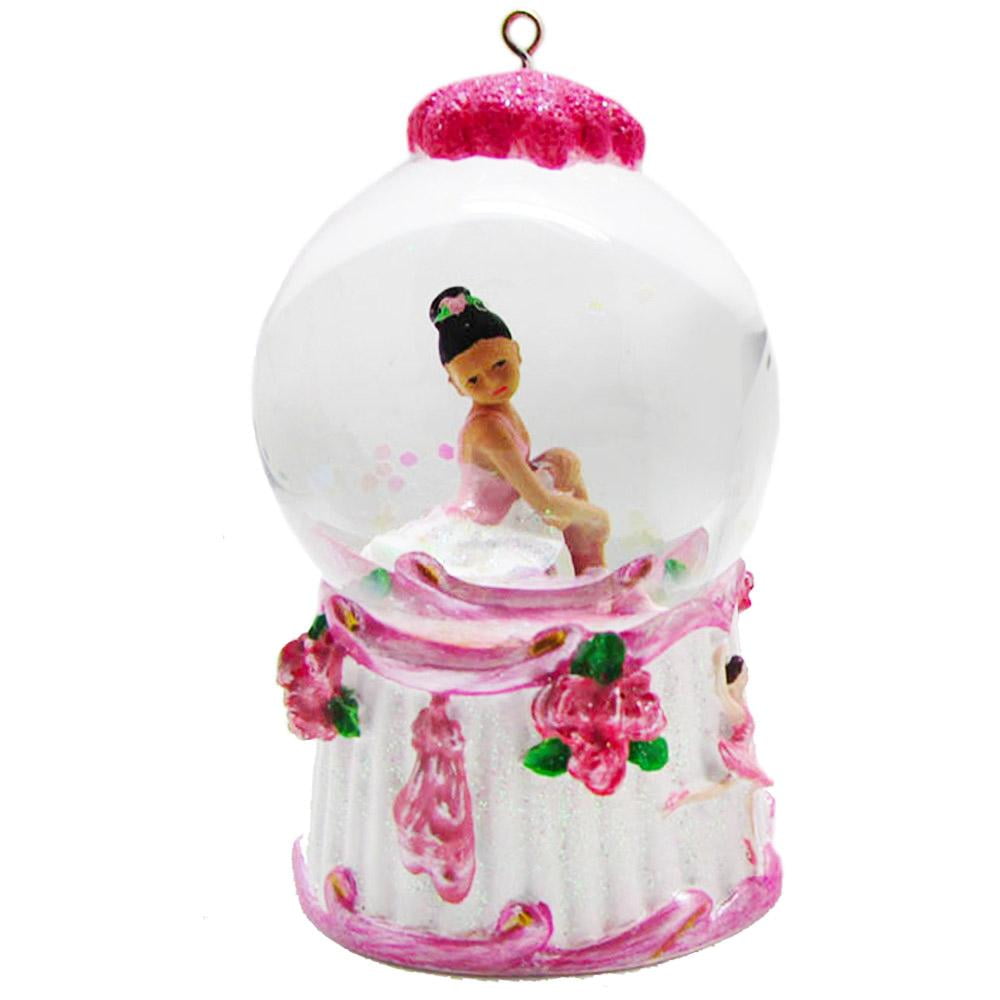 Mini African American Ballerina Snow Globe Ornament by Nutcracker