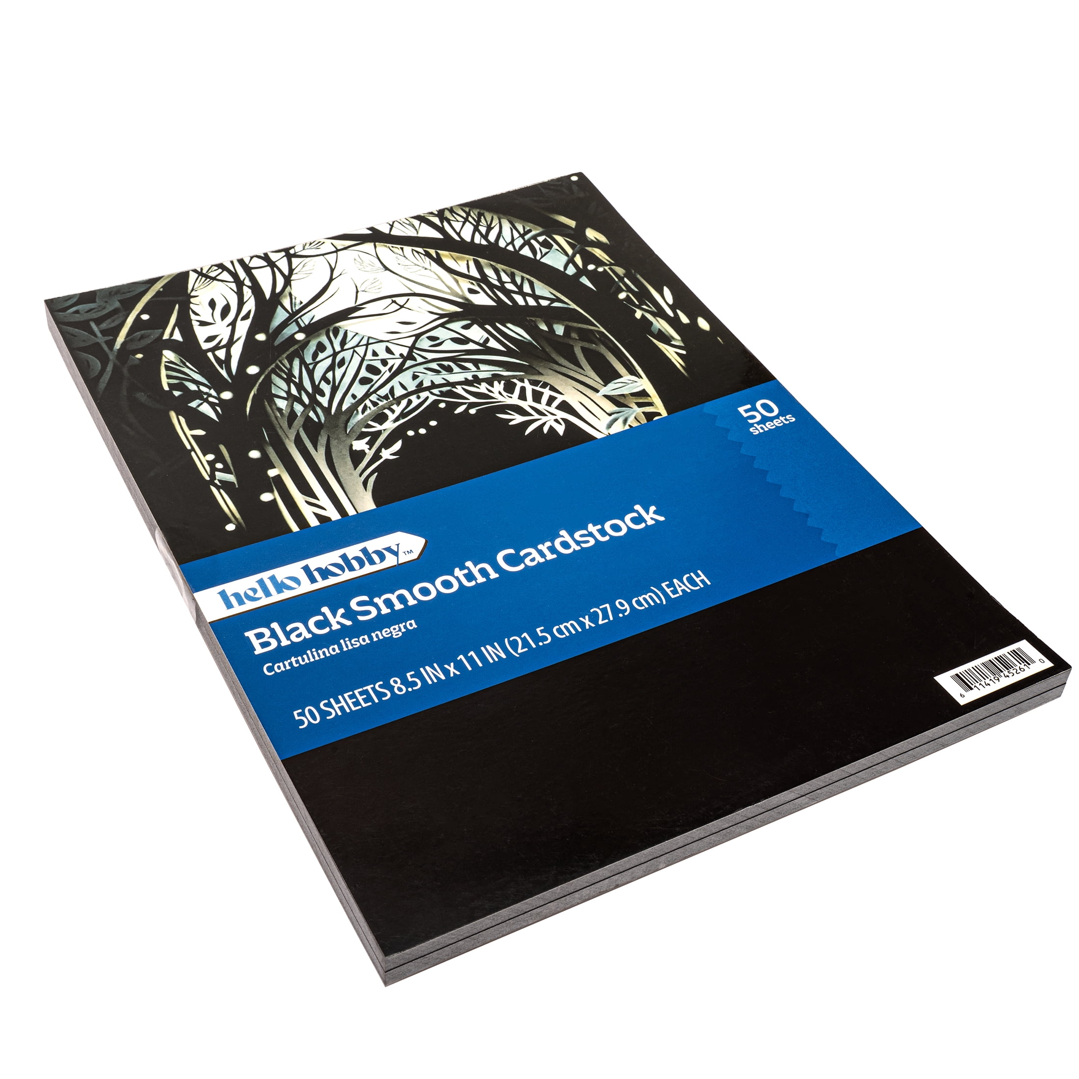 Cardstock Pack - 8.5 x 11 - Smooth - Black - 50 Pack