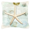 thumbnail image 2 of Carolines Treasures SB3036PW1818 Beach Schoenbeck Sea Star Starfish Fabric Decorative Pillow 18H x18W multicolor, 2 of 2