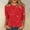 X-906Red, variant on YMNXA Women'S Casual T Shirts 3/4 Sleeve Round Neck Sequins Comfortable Fashionable Top For Daily Wear Black L