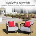 thumbnail image 5 of RSH Decor: Set of 4 Pillows Square & Lumbar | All-Weather Spun Fabric | Bright Colorful Stripe, 5 of 7