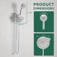 thumbnail image 5 of Akicon 2-in-1 Dual Shower Head, 6-Setting High Pressure Rain Shower Head with Handheld Spray, Round Showerhead with Adjustable Angle, Anti-Clog Nozzles for Bathroom, 2.5 GPM Flow Rate, 5 of 5