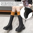 thumbnail image 2 of Bottes à Plateforme Hauteur Genou pour Femmes, Talon Épais, Bout Rond, Antidérapantes, Mode, Bottes d'Hiver en Cuir, 2 of 6
