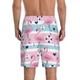 thumbnail image 6 of KLL Pink Striped Flamingo for Men's 1-Pack Shorts,Sleep Pajama Shorts for Men Soft Pj Shorts Men's Pajama Bottoms Sleepwear -XX-Large, 6 of 7