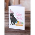 thumbnail image 2 of Black Pit Bull Terrier Easter Greeting Cards and Envelopes Pack of 8 7 in x 5 in, 2 of 3