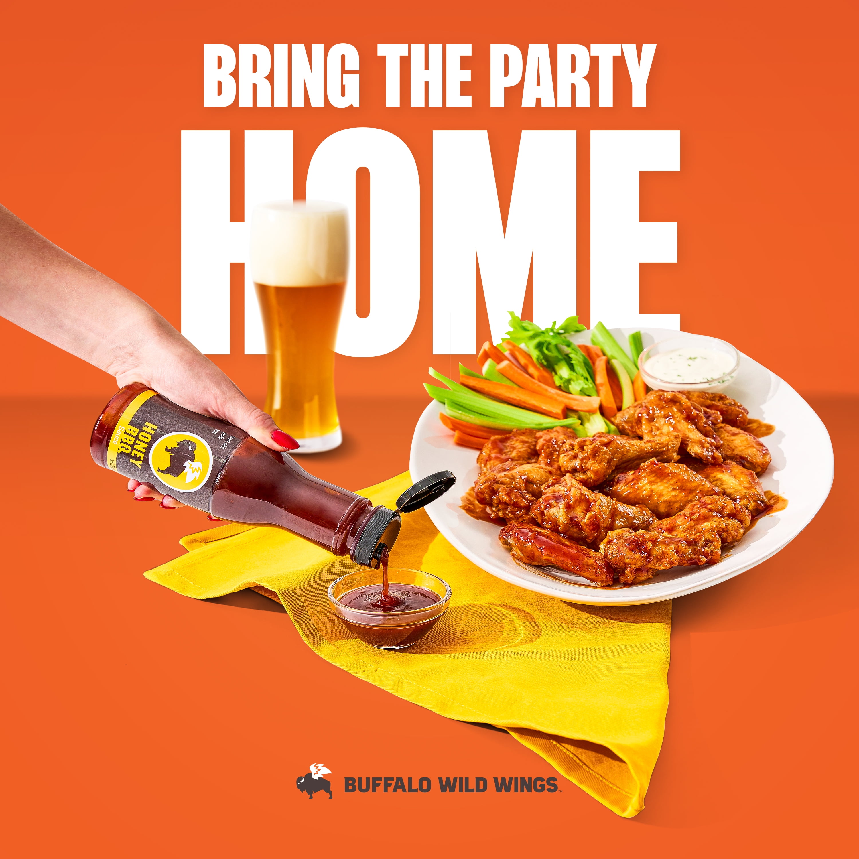 Buffalo Wild Wings Honey BBQ Sauce, 12 fl oz