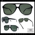 thumbnail image 2 of Polarized Mens Classic Oversized Racer Sport Plastic Sunglasses Matte Black - Green, 2 of 8