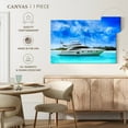 thumbnail image 5 of Elephant Stock Caribbean Luxury Yacht Wall Art - Horizontal Canvas Wall Art - Living Room Wall Decor - Transportation Canvas - Blue And Green Decor - 12" x 8", 5 of 8