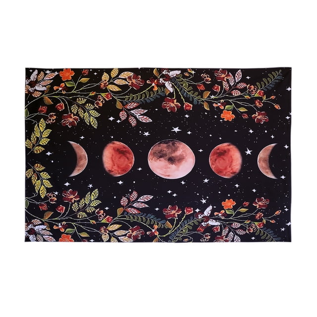 Bearachild Tapices para colgar en la pared con patrón de luna, espacio con pieza de decoración artística, tapiz estético de pared Type2 NO2