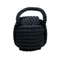thumbnail image 3 of Nautical Rope Knot Decorative Cotton Door Stop, Black, 3 of 5
