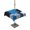 Blue Gray Black, variant on Outdoor Table Cloth with Umbrella Hole and Zipper, Blue Blavk Grey Waterproof Square Tablecloth 54"x54", White Abstract Art Gradient Modern Art Washable Table Cover for Outside Party Patio Picnic