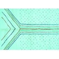 thumbnail image 1 of Ahgly Company Indoor Rectangle Solid Turquoise Blue Modern Area Rugs, 2' x 3', 1 of 4
