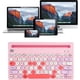 thumbnail image 3 of Teclado Inalámbrico Multidispositivo, Bluetooth y Modo Dual 2.4G, Cambiar a 3 Dispositivos para Celular, Tablet, PC, Smart TV, IOS Android Windows, Rosa Fokelyi HMKY260-1, 3 of 8