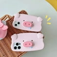 thumbnail image 2 of Girls Women Creative Super Funny Multifunction Stretchable Pink Pig Piggy Nose Stand Phone Case Soft TPU Silicone Rubber Phone Cover Compatible with iPhone 12 Pro Max, Full Body Protection, 2 of 7
