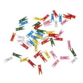 thumbnail image 2 of 150 Piezas Multicolor Mini Clavijas de Papel Foto Colgante Pinzas de Primavera Clothespin 25mm Soledad Clavijas de madera, 2 of 10