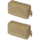 thumbnail image 1 of 2pcs Military Tactical EDC Bag Molle Belt Pouch Multifunctional Handbag for Camping Hiking Travel War Game Khaki, 1 of 5